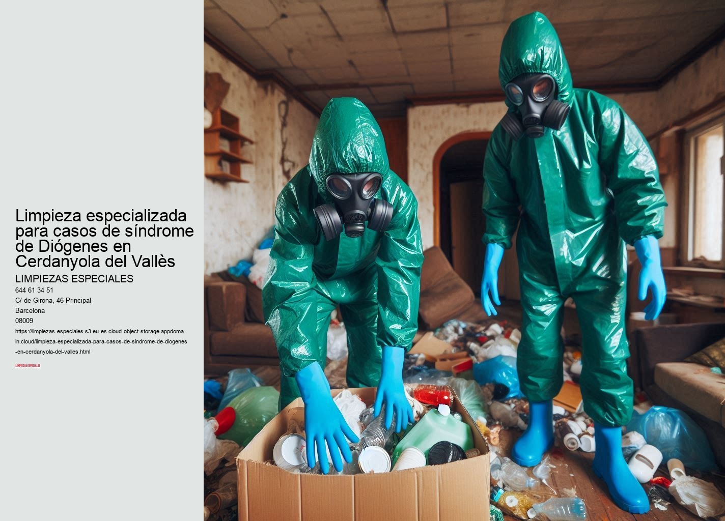 Limpieza especializada para casos de síndrome de Diógenes en Cerdanyola del Vallès